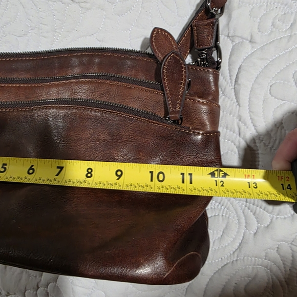 Elegant Dark Brown Leather Crossbody Bag - Picture 8 of 8